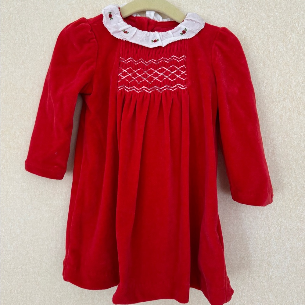 Ralph Lauren Kids 9mo embroidered detail smock dress